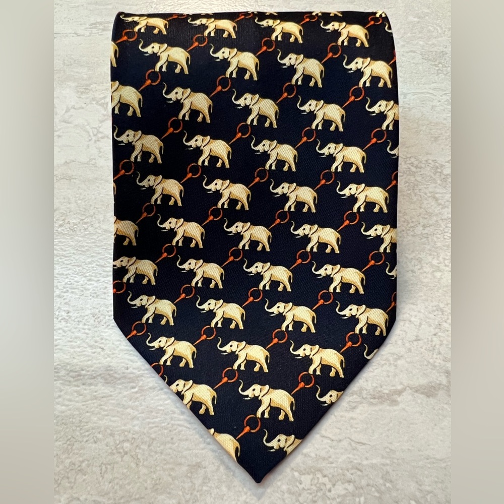Rene Chagal Dress Tie, Classy ELEPHANT Statement